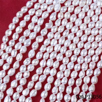 10-11 мм Клас Барок Бял Природа Сладководни Перли на Огърлица