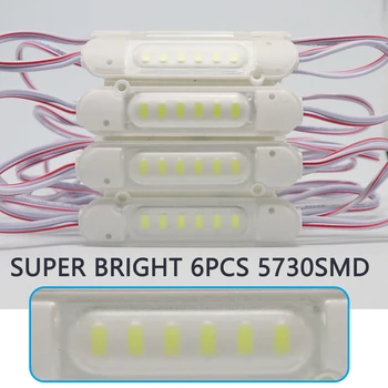 12 Led Модул SMD 5730 6 led 1,6 W Супер Ярък Модул Впръскване на Светлината Водоустойчива IP65 За Led Подсветка Означения, 20 бр/лот