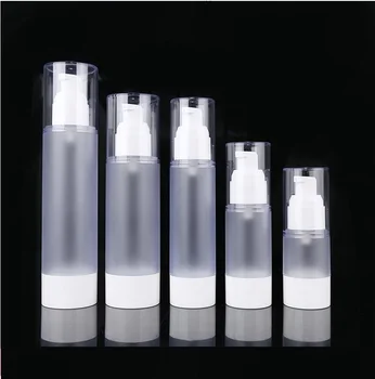 15 мл матирана пластмаса безвоздушная бутилка за лосион / емулсия /серум /течна основа /избелваща есенция козметична опаковка за грижа за кожата