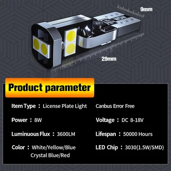 2 елемента LED табела Крушки Номер Лампи За Acura CSX 2011-2021 2012 2013 2016 2017 2018 2019 2020 Аксесоари