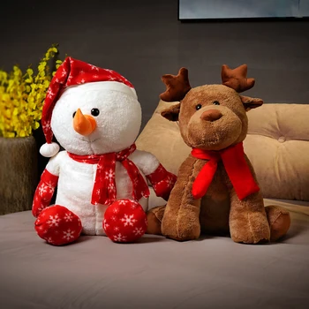 25 см Коледа Нова Година Рисунка на Снежен човек с Увреждания Плюшен Кукла Kawai Плюшени Коледни Плюшени Играчки Коледен Подарък, Украса на Стаята Juguetes