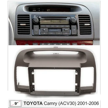 9-Инчов 2Din Радиото в автомобила на таблото Стерео Панел за Монтаж на Таблото на Автомобила Двоен Din CD, DVD Рамка за Toyota Camry 5 2001-2006
