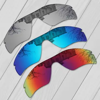 E. O. S / Комплект от 3 теми, Поляризирани Сменяеми Лещи Midnight Sun & Silver & Ice Blue за Слънчеви Очила Oakley Radar Path