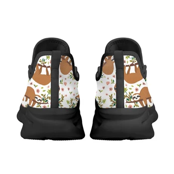INSTANTARTS Сладък Цвете Ленивец Графични Леки, Дишащи Обувки Трикотажни Дишащи Обувки На Платформа С Нож Маратонки