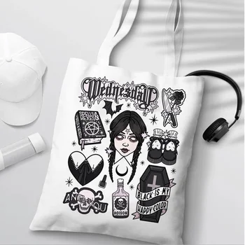 Nevermore Academy Wednesday Addams чанта за пазаруване чанта за пазаруване чанта за пазаруване джутовая bag чанта за пазаруване sacola sac toile