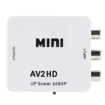 RCA AV/CVSB L/R Видео към HDMI-съвместим адаптер AV-мащабиране HD Video Converter Box 1080P Поддръжка на NTSC PAL