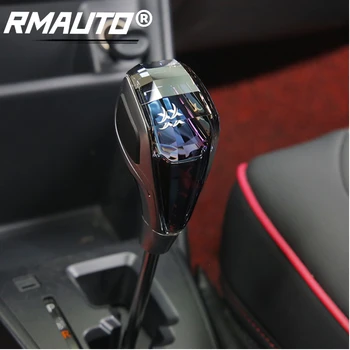 RMAUTO Универсален Crystal LED Дръжка на скоростния Лост, Дръжка на скоростния 7 Цвята Тъчпад за Активиране на Mitsubishi Toyota Honda Mazda BMW Lexus