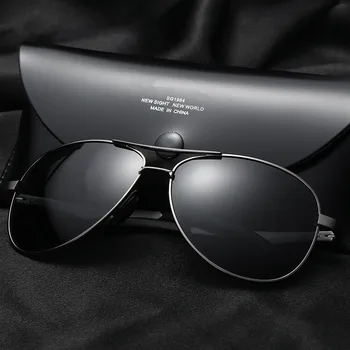Vazrobe (148 мм) Мъжки Поляризирани Слънчеви Очила Са за Включване на Слънчеви Очила за Шофиране UV400 Антибликовые Очила Качествен калъф