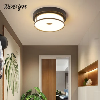 XDDYN Модерен led тавана лампа за хол, спални, коридор, тераси, коридор, тавана лампа, черни, метални осветителни тела за вътрешно осветление