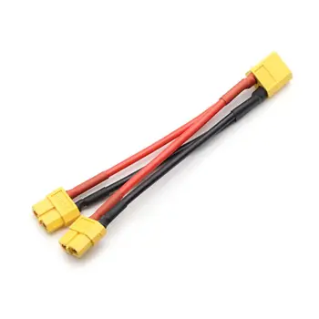 XT60 Паралелен интерфейсен кабел за батерията Двойна удължителен кабел Y-образна ивица на Огнеупорни силиконов проводник 1 женски и 2 мъжки и 1 мъжки и 2 женски