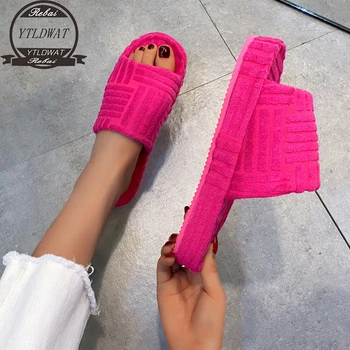 YTLDWAT/ Лидер на продажбите; дамски нова луксозна однотонная топло дамски обувки на дебела подметка с кожа; памучен градинска универсална ежедневни обувки