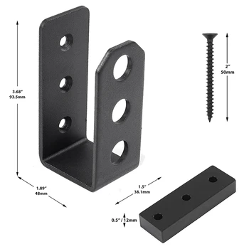 Вратите Защитни Скоби са определени в - (2 бр) Iron Метална U-образна скоба За защита От ръжда Титуляр за вътрешна/Външна Врата Защитни лайсни