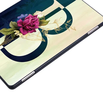 Калъф Huawei MediaPad T5 10 10,1 Инча С Печатни Инициали и Името устойчив на удари Калъф за таблет + дръжка