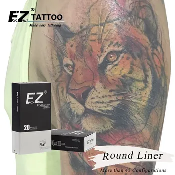 Касета с мастило за татуировки RC1014RL EZ Revolution #10 (0,30 мм) Кръг Игла Подложка за Ротационни Машини за Перманентен Грим Татуировки
