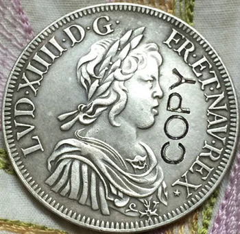 Копирни монети 1643 франк £ 2 Турнуа