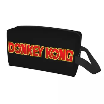 Косметичка С Логото На Donkey Kong, Женски Козметични Органайзер За Пътуване, Сладки Електронни Аркадни Игри, Чанти За Съхранение На Тоалетни Принадлежности