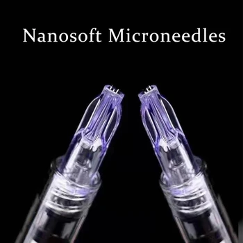 Микроиглы Nanosoft 34 г от 1,2 мм и 1,5 мм С Пълнител за Ръце Три Игли за Антивозрастного за Грижа за кожата Около Очите и Шията Инструмент за Грижа за кожата