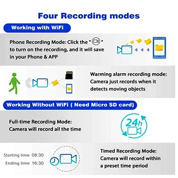 Преносима WiFi IP Мини Камера HD1080P Откриване на Движение Отдалечен Преглед на P2P Безжична Микро Камера Петлевая Запис на Камера за Наблюдение