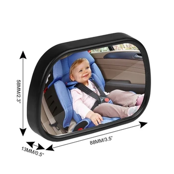 Регулируема Детско Автомобилно Огледало За Обратно Виждане Сигурността На Задната Седалка На Колата, Отправена Към Салону Кола, Детски Монитор, Огледало За Обратно Виждане Сигурност Седалки