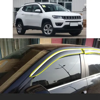 Стикер За Полагане На Купето На Автомобила Пластмасово Стъкло Вятърна Козирка За Защита От Дъжд/Слънце Вентилационни Части За Jeep Compass 2017 2018 2019 2020 2021