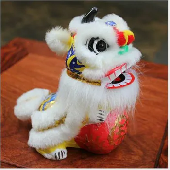 Танцово Китайски Талисман Лъв Подвижен Хортензия Кола Люлка Лъв Маса Доставки Подарък Пухкави Традиционен Танц На Лъва Кукла Украса