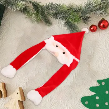 Унисекс Шапка на Дядо Коледа със Забавни Коледни Светещи Подвижни Шипове за